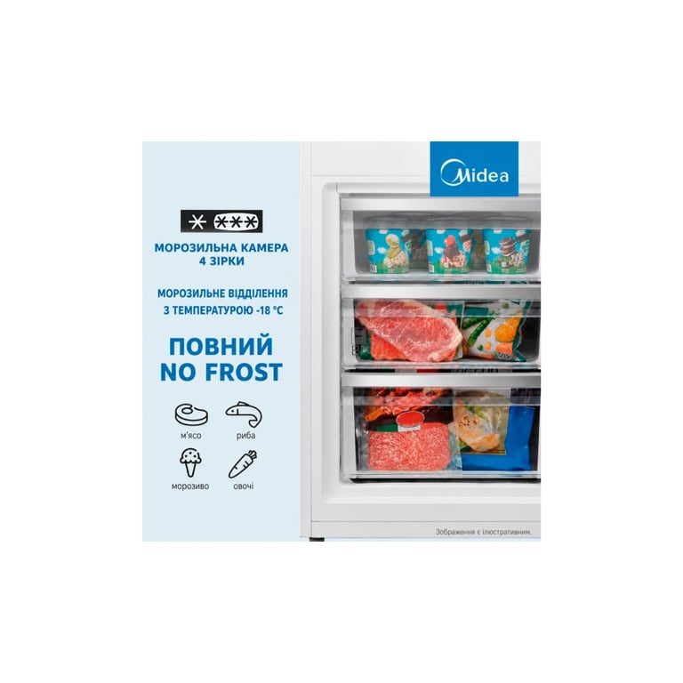 Холодильник Midea MDRB380FGE01A - фото 8