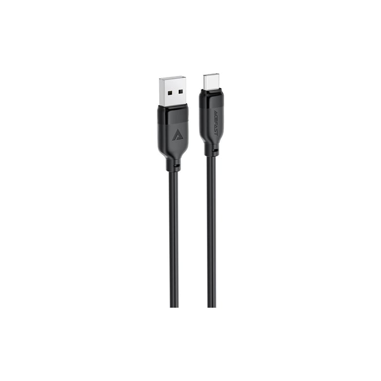 Дата кабель USB 2.0 AM to USB-C 1.2m 3A TPE black Acefast (6974316283812) - фото 2