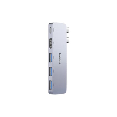 Концентратор Baseus USB-C 5-in-1 3xUSB 3.0 + 1xUSB-C 40Gbps + 1xHDMI 4K30Hz gray (B00052801811-04) - фото 1