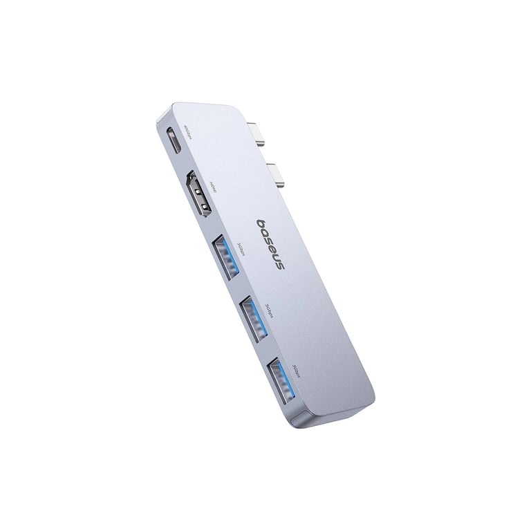 Концентратор Baseus USB-C 5-in-1 3xUSB 3.0 + 1xUSB-C 40Gbps + 1xHDMI 4K30Hz gray (B00052801811-04) - фото 3