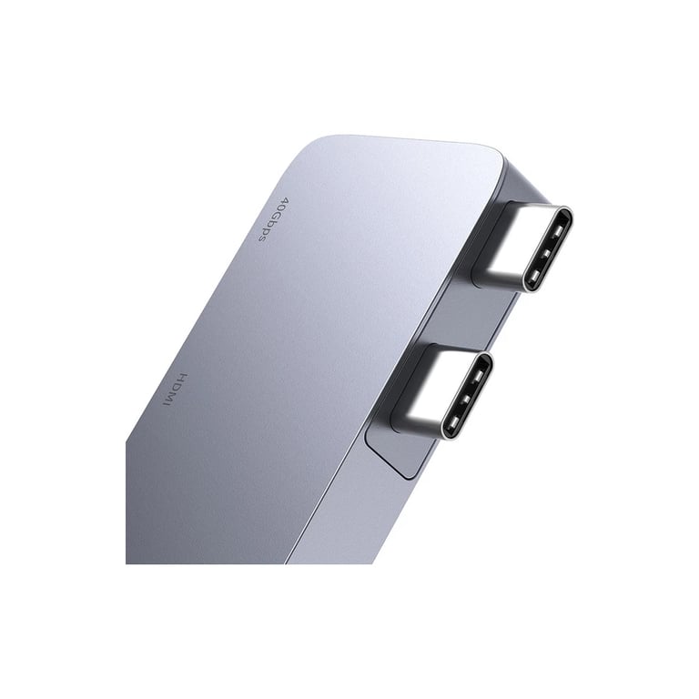 Концентратор Baseus USB-C 5-in-1 3xUSB 3.0 + 1xUSB-C 40Gbps + 1xHDMI 4K30Hz gray (B00052801811-04) - фото 4