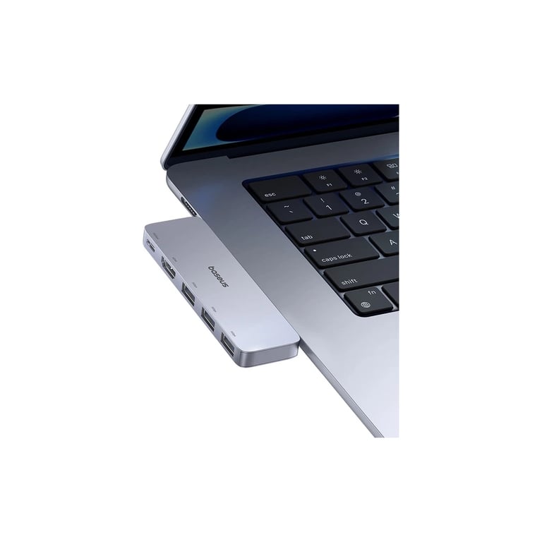 Концентратор Baseus USB-C 5-in-1 3xUSB 3.0 + 1xUSB-C 40Gbps + 1xHDMI 4K30Hz gray (B00052801811-04) - фото 5