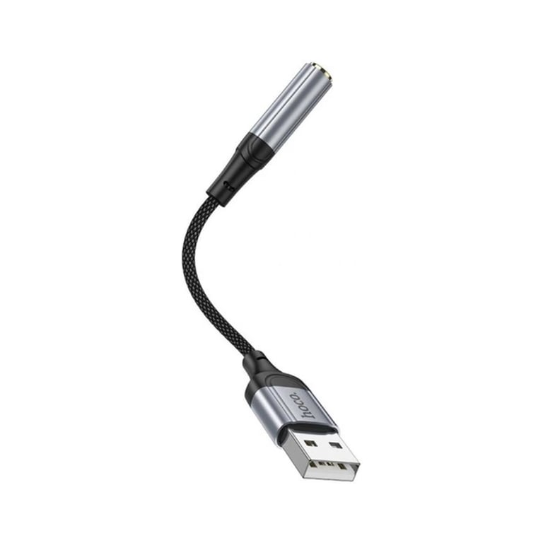 Кабель мультимедійний USB AM to 3.5mm F LS36 black HOCO (6942007608879) - фото 3