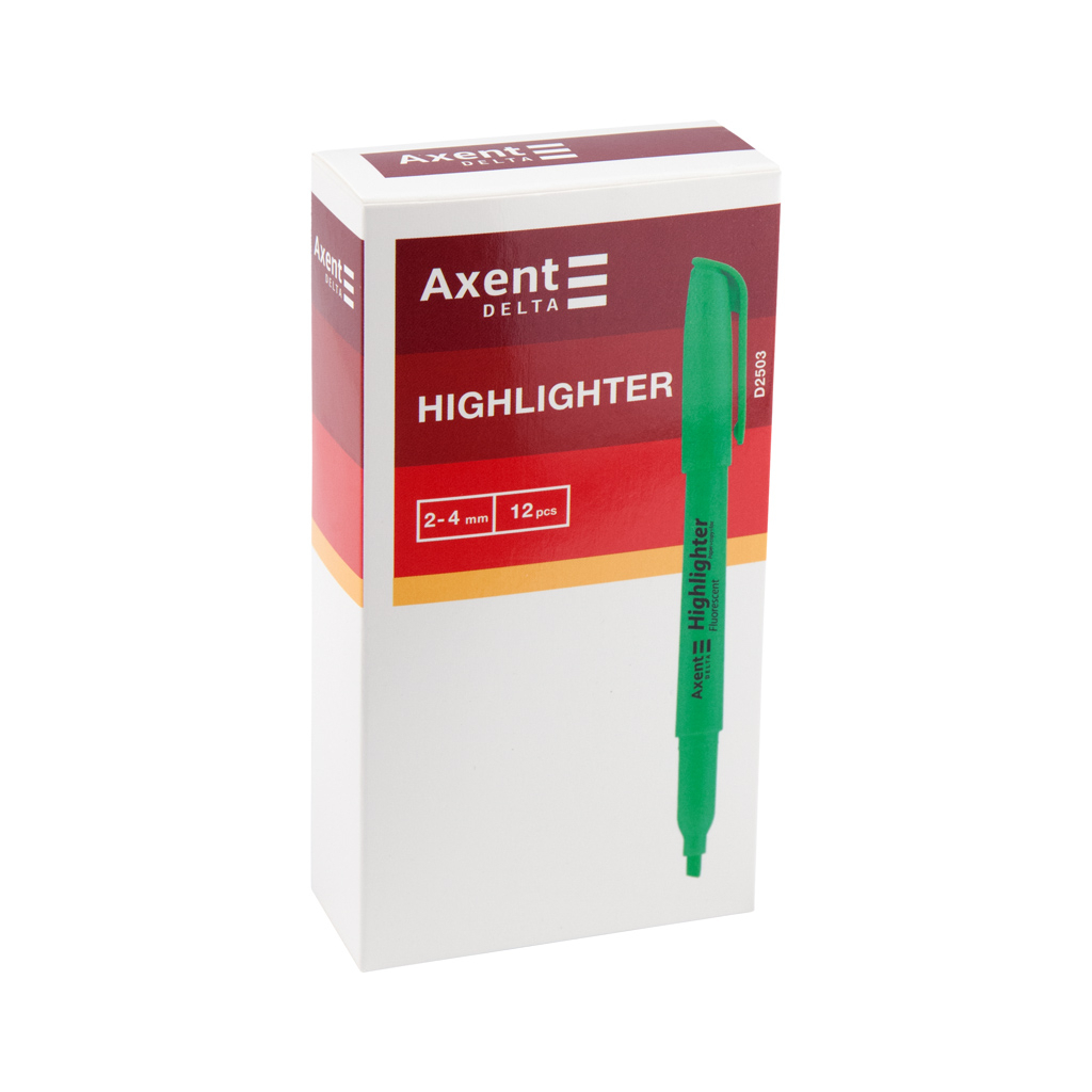 Маркер Axent Highlighter D2503, 2-4 мм клиноп. рожевий (D2503-10) - фото 2 Маркер Axent Highlighter D2503, 2-4 мм клиноп. рожевий (D2503-10) - фото 2