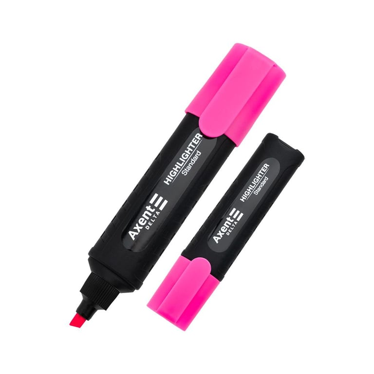 Маркер Axent Highlighter Standard D2505, 1-5 мм клиноп. рожевий (D2505-10)