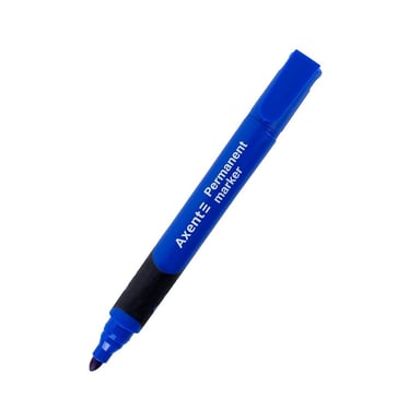 Маркер Axent Permanent Comfort Grip 2542-A, 2 мм круглий синій (2542-02-A) - фото 1