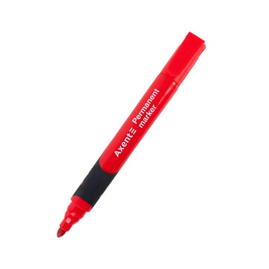 Маркер Axent Permanent Comfort Grip 2542-A, 2 мм круглий червоний (2542-06-A) - фото 1