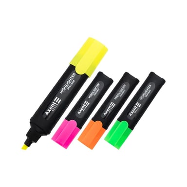 Набір маркерів Axent Highlighter Standard D2505, 1-5 мм клиноп, 4 кольора (D2505-40) - фото 1