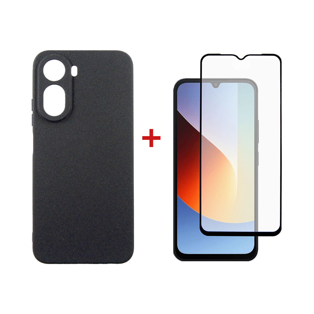 Чохол до мобільного телефона Dengos Carbon Cover + Glass Xiaomi Redmi A7 Pro Black (DG-KM-202) - фото 1 Чохол до мобільного телефона Dengos Carbon Cover + Glass Xiaomi Redmi A7 Pro Black (DG-KM-202) - фото 1