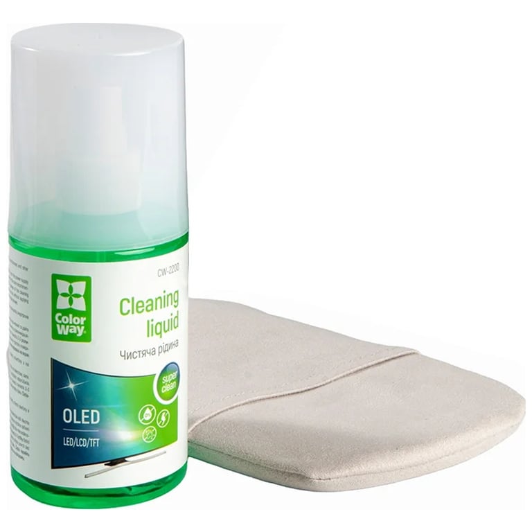 Спрей для очищення ColorWay Screens Cleaning Kit TV/OLED/LED/LCD 200ml + Microfibre (CW-2200) - фото 3