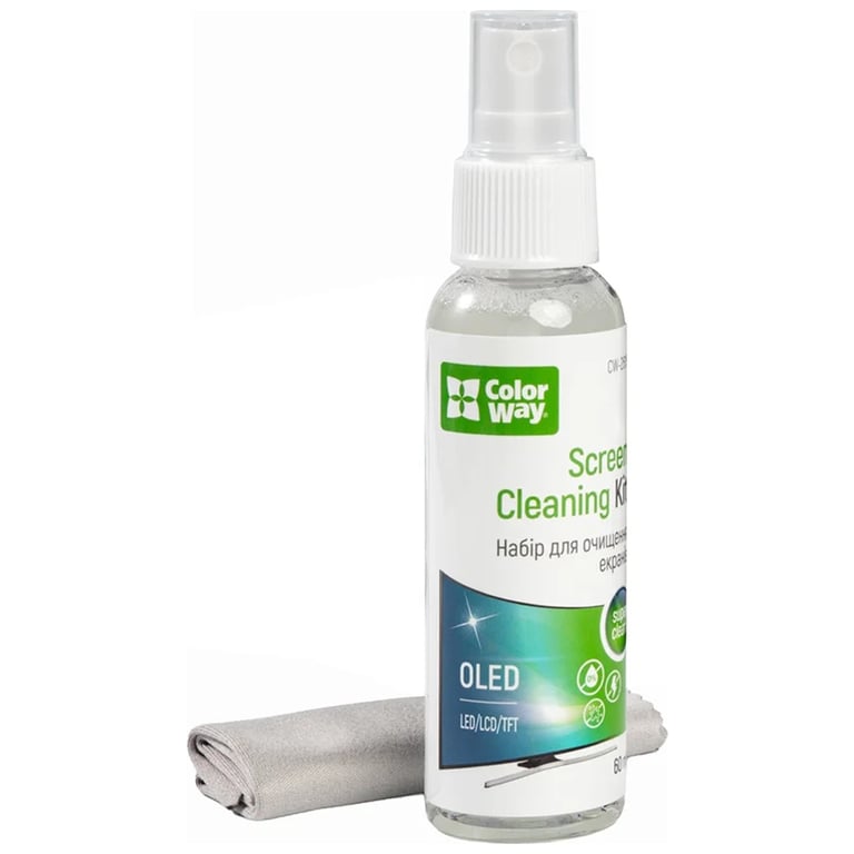Спрей для очищення ColorWay Screens Cleaning Kit TV/OLED/LED/LCD 60ML + Microfibre (CW-2615) - фото 3