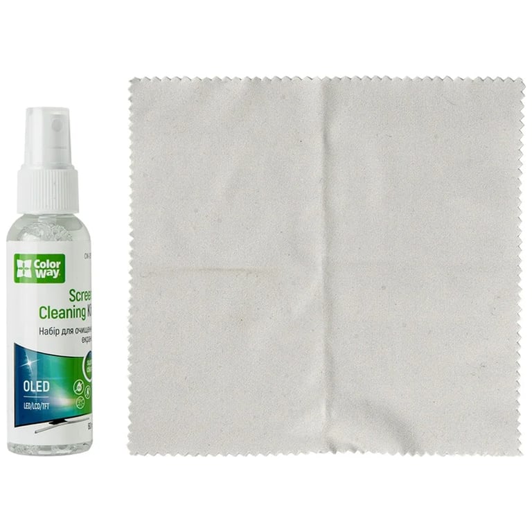 Спрей для очищення ColorWay Screens Cleaning Kit TV/OLED/LED/LCD 60ML + Microfibre (CW-2615) - фото 4