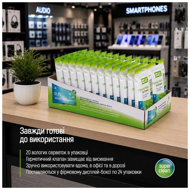 Серветки ColorWay для LCD та TFT 20pcs (CW-1070) - фото 9