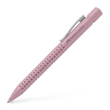 Ручка кулькова Faber-Castell автоматична Grip 2010, корпус пудровий рожевий, стрижень синій М (0.7 мм) (32028) - фото 1
