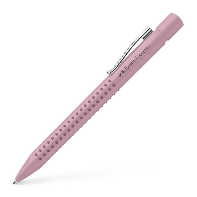 Ручка кулькова Faber-Castell автоматична Grip 2010, корпус пудровий рожевий, стрижень синій М (0.7 мм) (32028) - фото 1