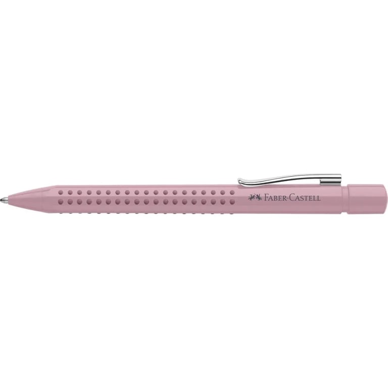 Ручка кулькова Faber-Castell автоматична Grip 2010, корпус пудровий рожевий, стрижень синій М (0.7 мм) (32028) - фото 2