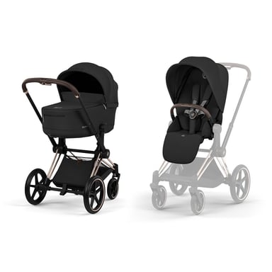 Коляска Cybex Priam 2 в 1 RG Sepia Black COMFORT (526000001) - фото 1