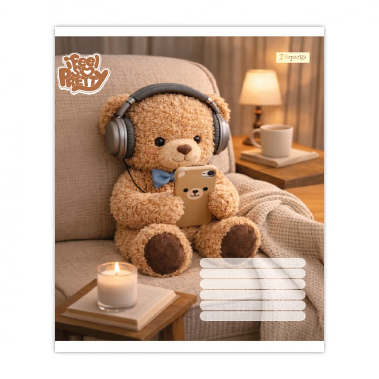 Зошит 1 вересня Bear stories А5 24 аркушів клітинка (768974) - фото 2