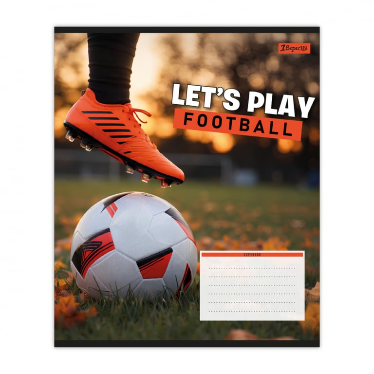 Зошит 1 вересня Let's play football А5 36 аркушів клітинка (768754) - фото 3