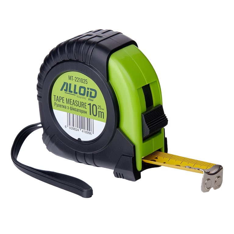 Рулетка Alloid Base, з фіксатором, 10м×25мм (MT-221025) - фото 2