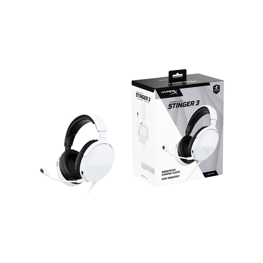 Навушники HyperX Cloud Stinger 3 Wired White (BS1T6AA) - фото 5 Навушники HyperX Cloud Stinger 3 Wired White (BS1T6AA) - фото 5