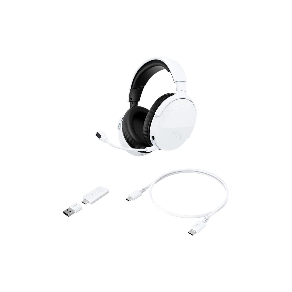 Навушники HyperX Cloud Stinger 3 Wireless White (BS1T9AA) - фото 2 Навушники HyperX Cloud Stinger 3 Wireless White (BS1T9AA) - фото 2