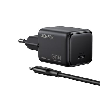Зарядний пристрій Ugreen X517 USB-C PD25W GaN black (65736) - фото 1