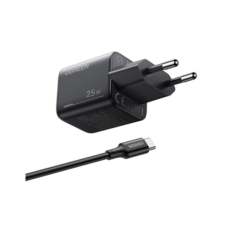Зарядний пристрій Ugreen X517 USB-C PD25W GaN black (65736) - фото 3