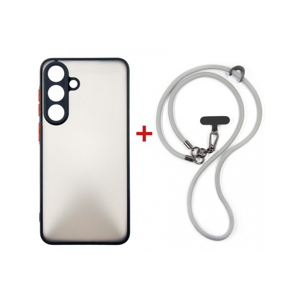 Чохол до мобільного телефона Dengos Case + Cross-body Strap Samsung Galaxy S25 FE Black+Grey (DG-KM-CCRB-28) - фото 1 Чохол до мобільного телефона Dengos Case + Cross-body Strap Samsung Galaxy S25 FE Black+Grey (DG-KM-CCRB-28) - фото 1
