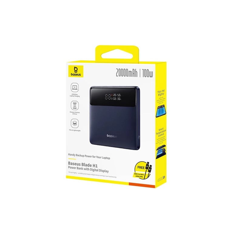 Батарея універсальна Baseus Blade H1 Lite 20000mAh 100W PD QC Black (P10021604123-00) - фото 4