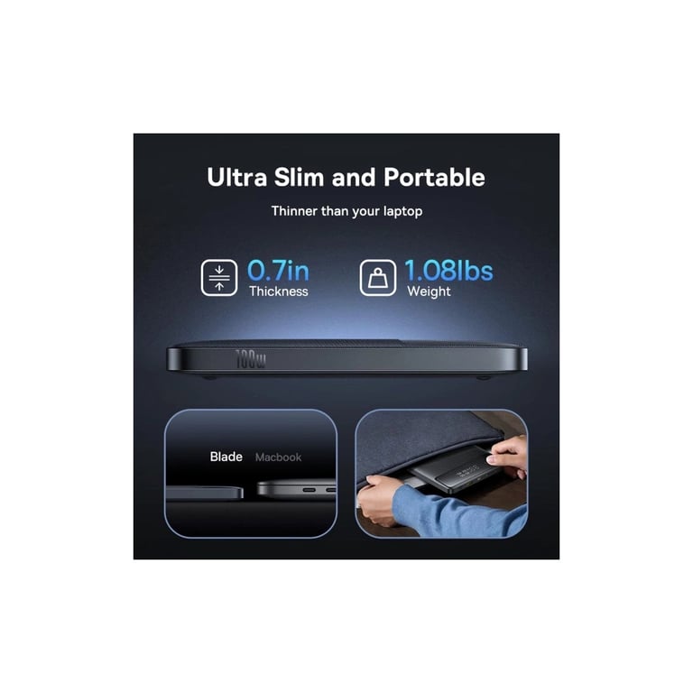 Батарея універсальна Baseus Blade H1 Lite 20000mAh 100W PD QC Black (P10021604123-00) - фото 9