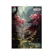 Календар Buromax настінний А2 2027 рік, 1 пружина, Fairytale landscapes (BM.210651) - фото 1