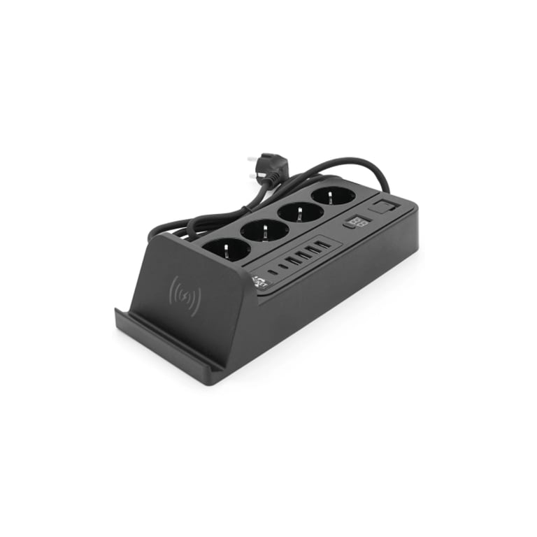Мережевий фільтр живлення Voltronic G12H, 4 роз, 4USB 3,2А, 2 Type-C, 2м Black (YT-G12H) - фото 3