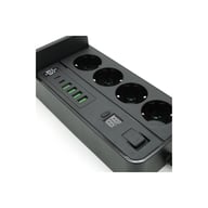Мережевий фільтр живлення Voltronic G12H, 4 роз, 4USB 3,2А, 2 Type-C, 2м Black (YT-G12H) - фото 5