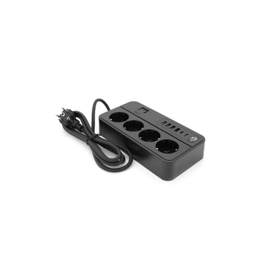 Мережевий фільтр живлення Voltronic G13, 3000W, 4 роз, 4USB 3,2А, 2 Type-C, 2м Black (YT-G13) - фото 1