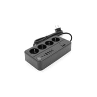 Мережевий фільтр живлення Voltronic G13, 3000W, 4 роз, 4USB 3,2А, 2 Type-C, 2м Black (YT-G13) - фото 2