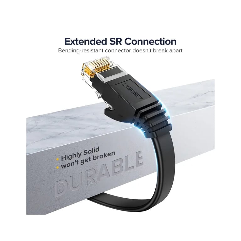 Патч-корд 2м, U/UTP Cat 6 CCA Lan Cable NW102 Black Ugreen (20160) - фото 3