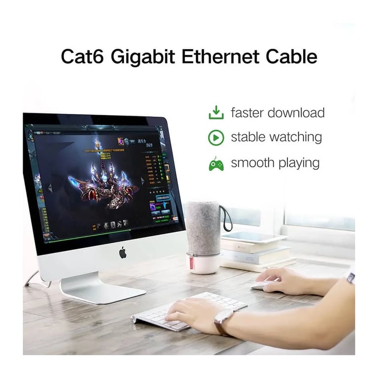 Патч-корд 5м, U/UTP Cat 6 CCA Lan Cable NW102 Black Ugreen (20162) - фото 3