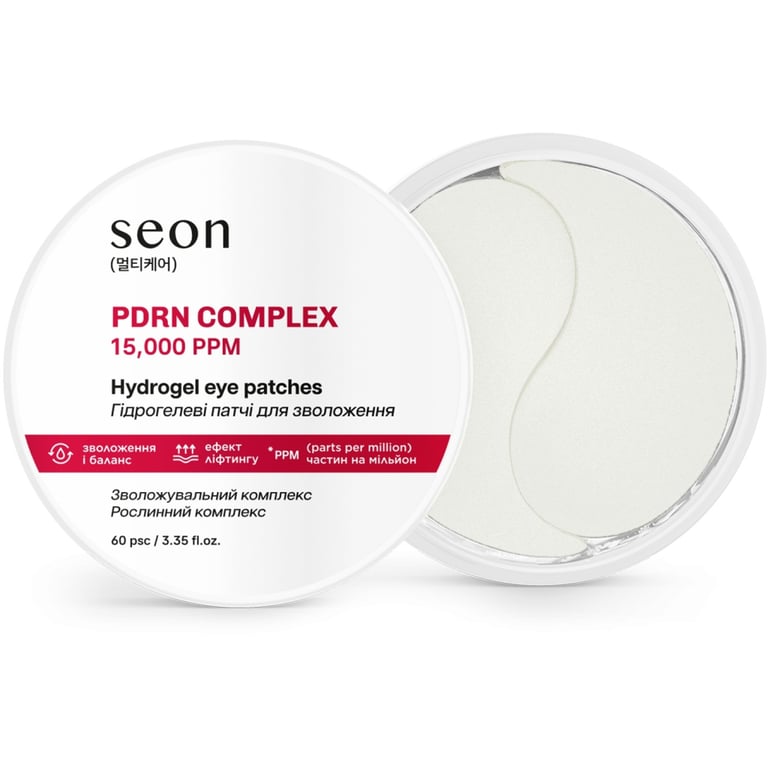 Патчі під очі Seon PDRN Complex 15000 ррм Hydrogel Eye Patches 60 шт (4823122904287) - фото 2