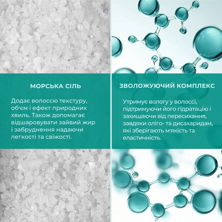 Спрей для волосся Hydrasence Sea Salt Hair Spray 2In1 Моделюючий сольовий 150 мл (4823122901170) - фото 4