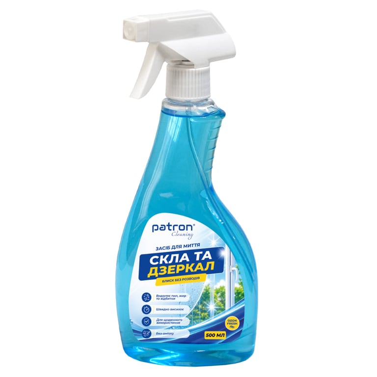 Засіб для миття скла Patron Ozon Fresh 500 мл (F3-067)