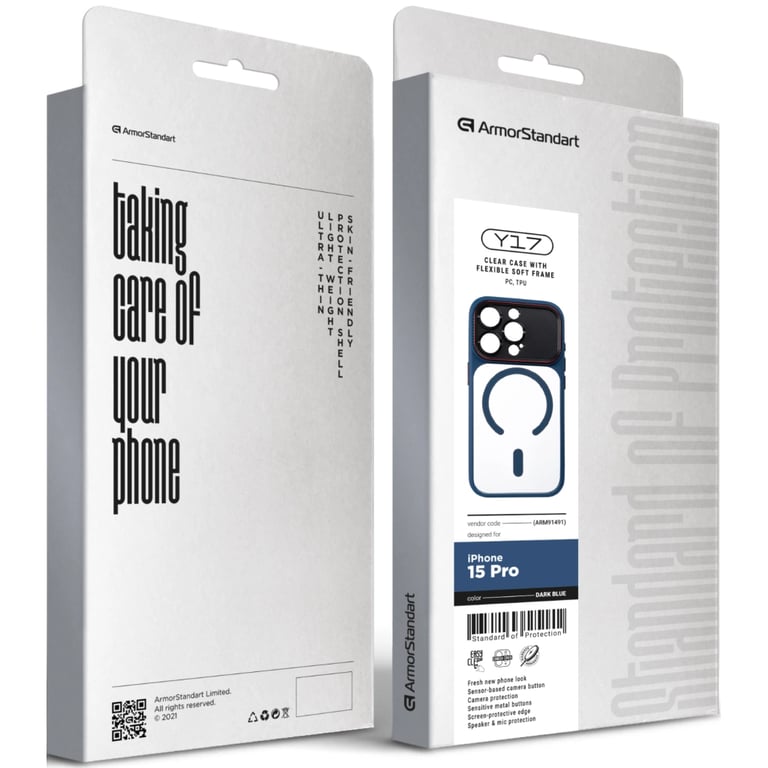 Чохол до мобільного телефона Armorstandart Y17 MagCase Apple iPhone 15 Pro Dark Blue (ARM91491) - фото 3