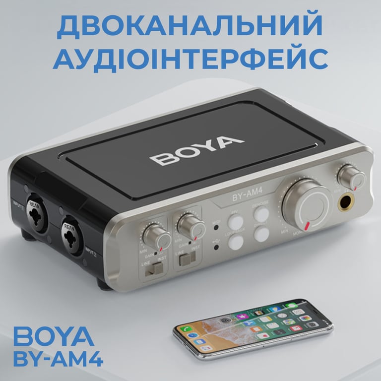 Аудіоінтерфейс Boya BY-AM4 - фото 5