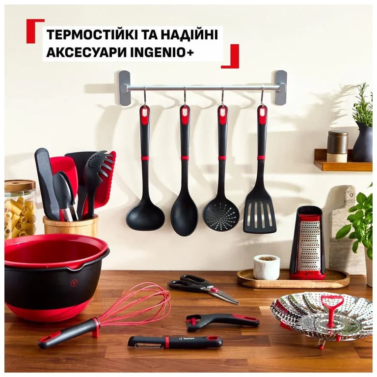 Вінчик Tefal Ingenio 29,3 см чорно-червоний (K1980534) - фото 2