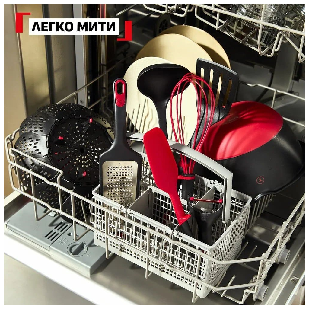 Овочечистка Tefal Ingenio+ вертикальна 17.3 см червоно-чорний (K1992034) - фото 6 Овочечистка Tefal Ingenio+ вертикальна 17.3 см червоно-чорний (K1992034) - фото 6