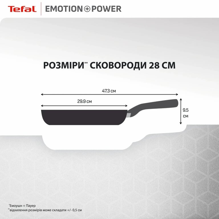 Сковорода Tefal Emotion+ Power 28 см з кришкою (SET_E3410655) - фото 3
