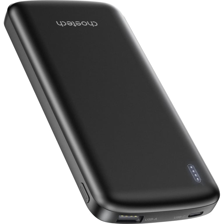 Батарея універсальна Choetech 10000mAh, 12W, USB-A, USB-C, Black (B850-ACBK) - фото 2