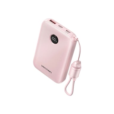 Батарея універсальна Vention 10000mAh, 22.5W, PD, QC, Pink (FKAP0-C) - фото 1
