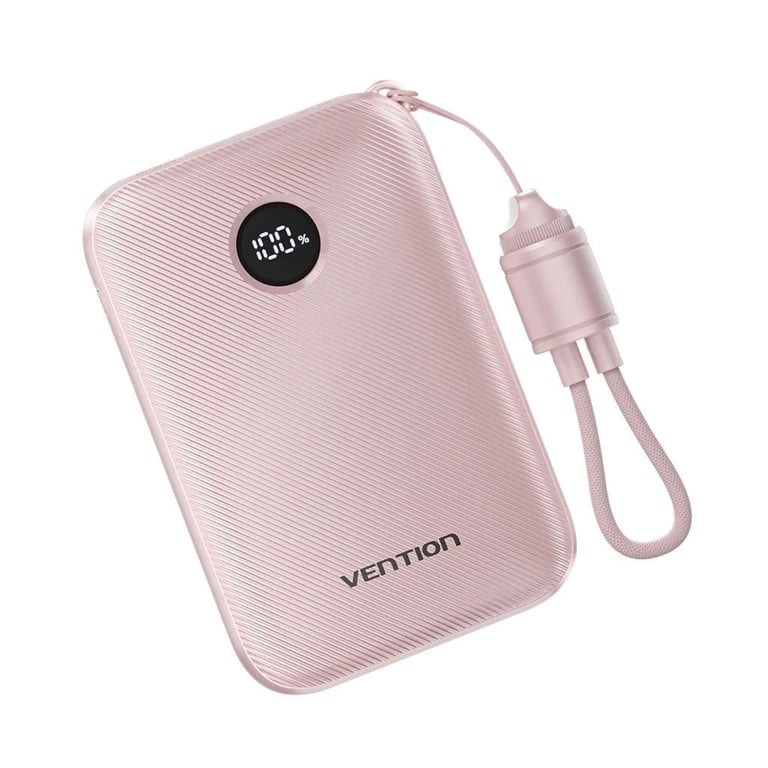 Батарея універсальна Vention 10000mAh, 22.5W, PD, QC, Pink (FKAP0-C) - фото 3