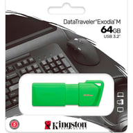 USB флеш накопичувач Kingston 64GB DataTraveler Exodia M Green USB 3.2 (KC-U2L64-7LG) - фото 4